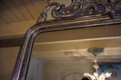 schouw, spiegel, kuif, kuifspiegel, Louis, XV, XVI, antieke, 19de, eeuwse, mirror