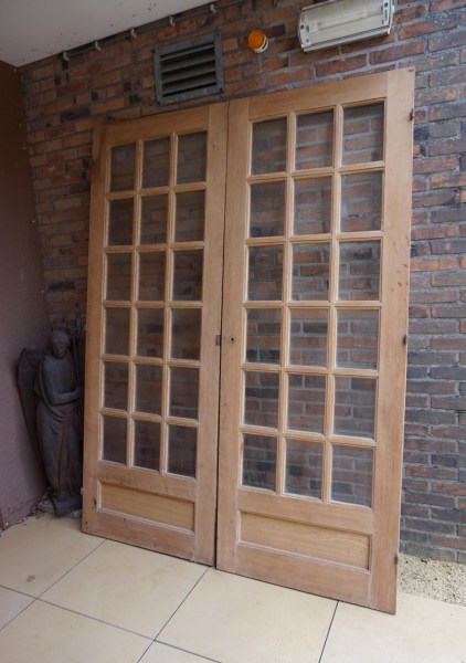 oude-antieke-amerikaans-grenen-houten-dubbele-deuren-ensuite-facet-geslepen-glas