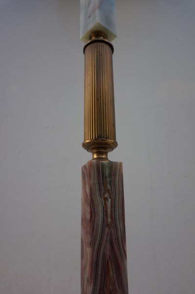  Vintage-Mid-Century-Marble-Onyx-Floor-Standard-Lamp-Bronze-doré-gilded