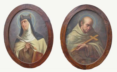 2 Schilderijen, Teresa van Avila en Johannes van het Kruis