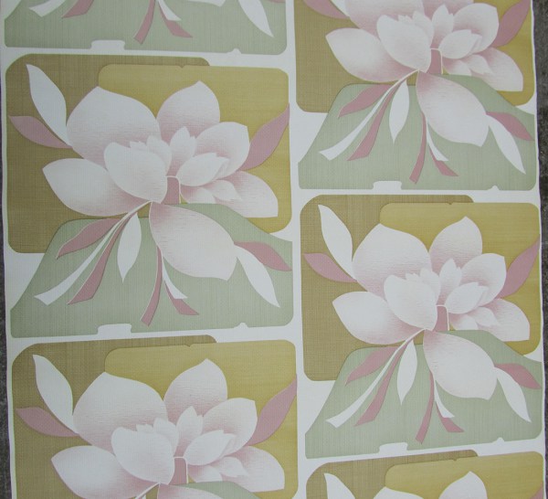 Retro vintage magnolia behang