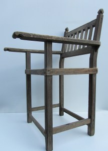 Antieke primitieve volkskunst houten stoel, antique wooden Folk Art primitive chair