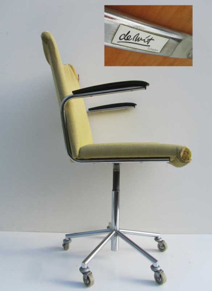 Retro vintage bureaustoel De Wit 3314
