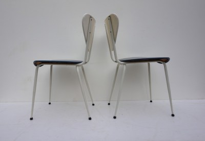 stoelen, skai, retro, vintage, jaren, 50, leatherette, chairs, tubular