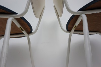 stoelen, skai, retro, vintage, jaren, 50, leatherette, chairs, tubular