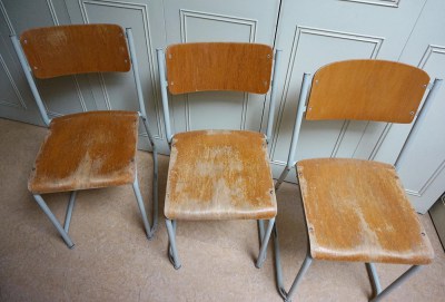 vintage, schoolstoelen, kuipstoelen, kantinestoelen, stapelbare, stoelen, schoolchairs