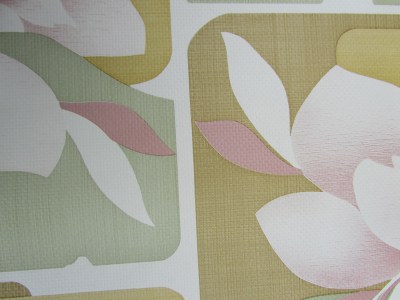 Retro vintage magnolia behang