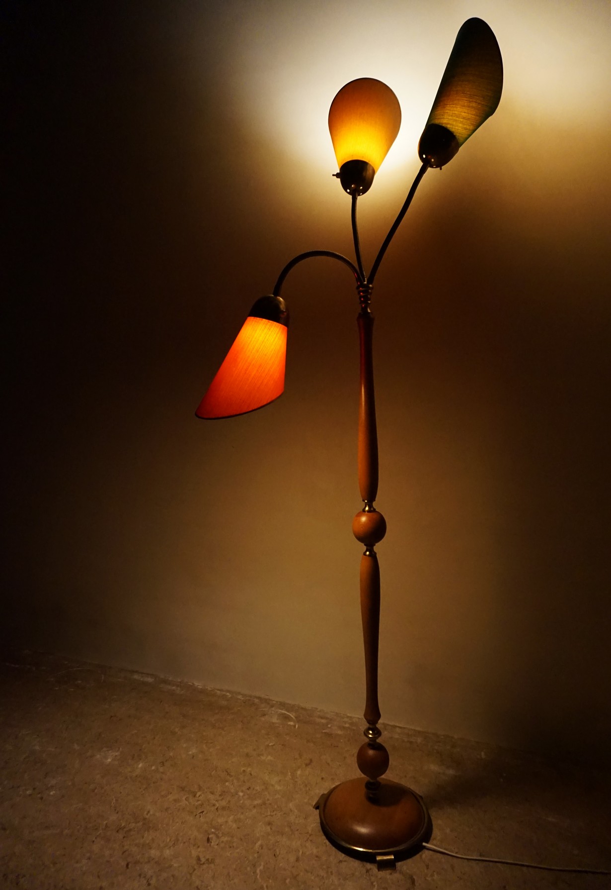 Uitgelezene Modernist Mid-Century Scandinavian three light goose neck floor lamp OR-32
