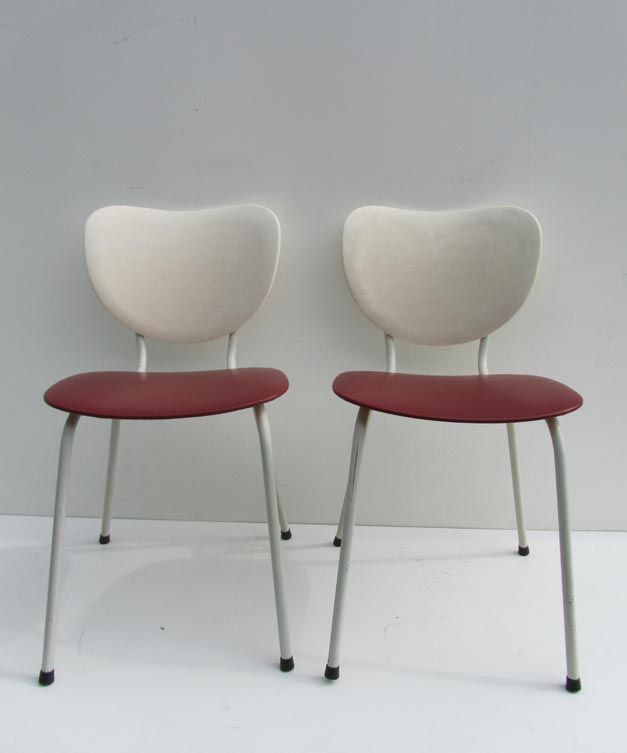 2 retro vintage jaren 50 skai stoelen