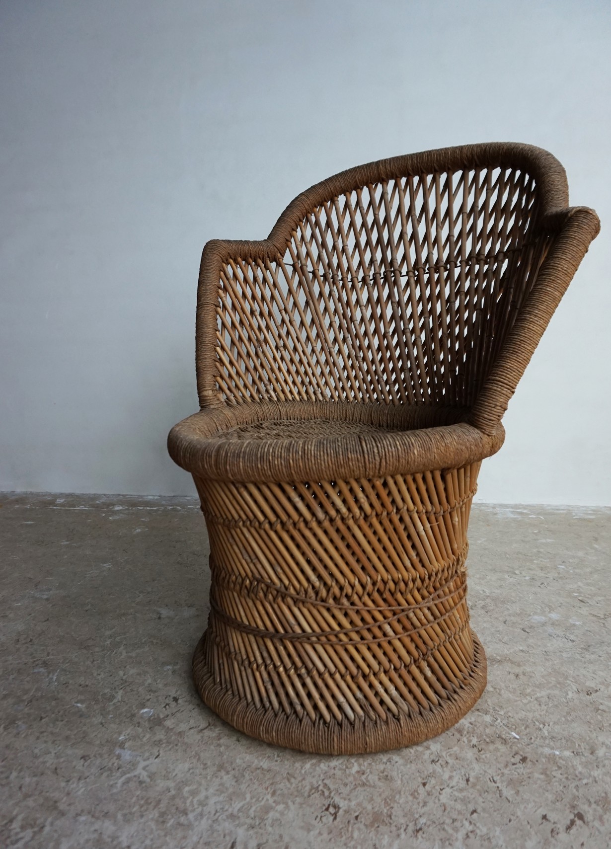 vintage-rattan-rope-chair-stoel-rotan-touw-bamboo-bamboe